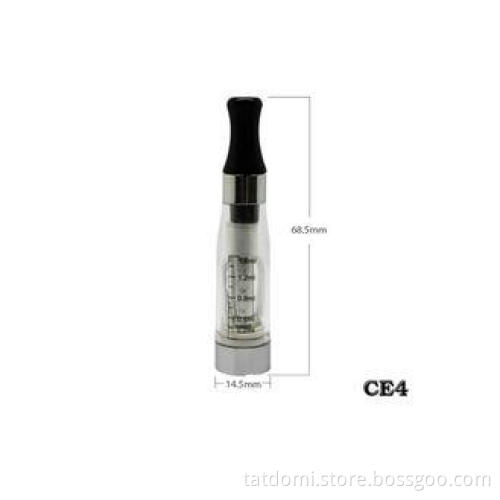 Mini E Cigarette Atomizer / CE4 Silver Ego-T Metal Stainles